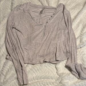 Elegant Heathered Long Sleeve Top